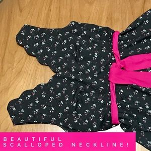 Floral print swing dress